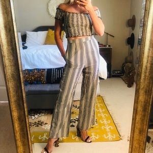 Show Me Your Mumu- stripe pant and top set, Med